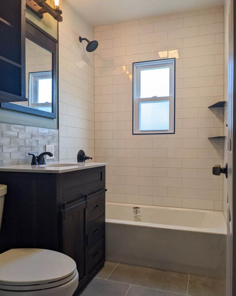 remodeled tile shower in West Seneca NY