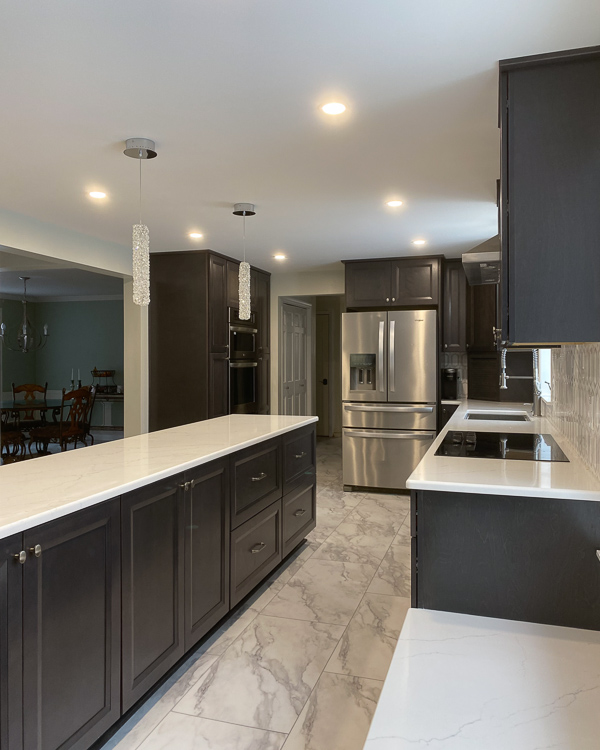 kitchen renovation with dining room wall removed