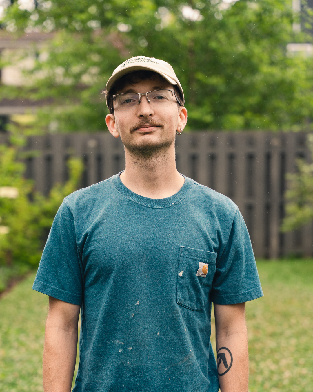 Caleb, a carpenter at Downing Renovations