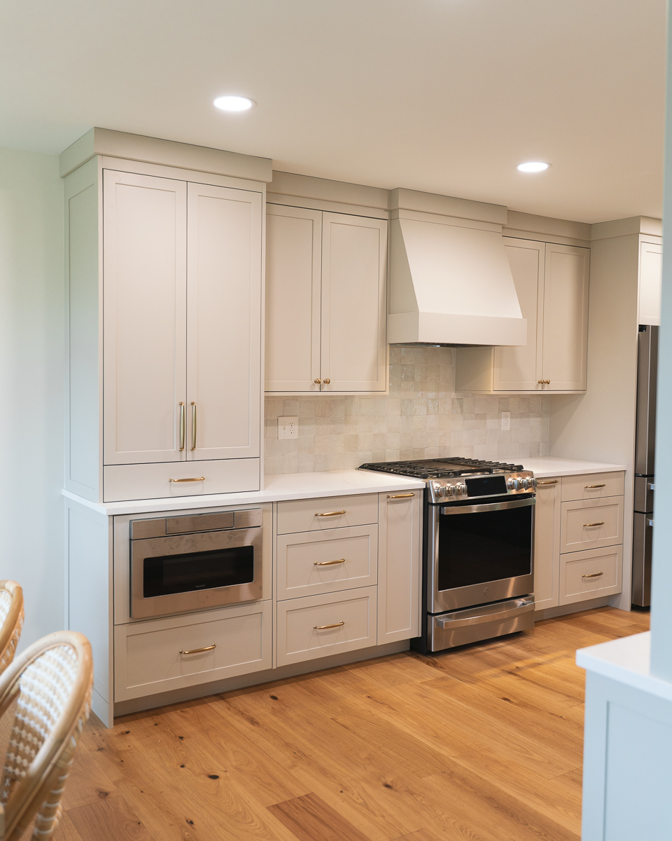 An appliance garage and microwave drawer